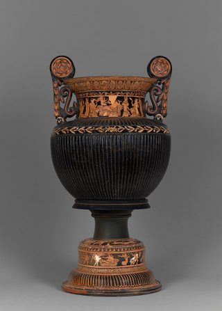 Attisk rödfigurig krater med Adonis mellan Afrodite och Persefone