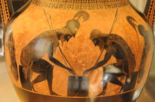 Akilles och Ajax spelar brädspel på Exekias attiska amfora
