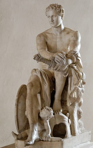Ares Ludovisi, en sittande marmorstaty av krigsguden i Palazzo Altemps i Rom