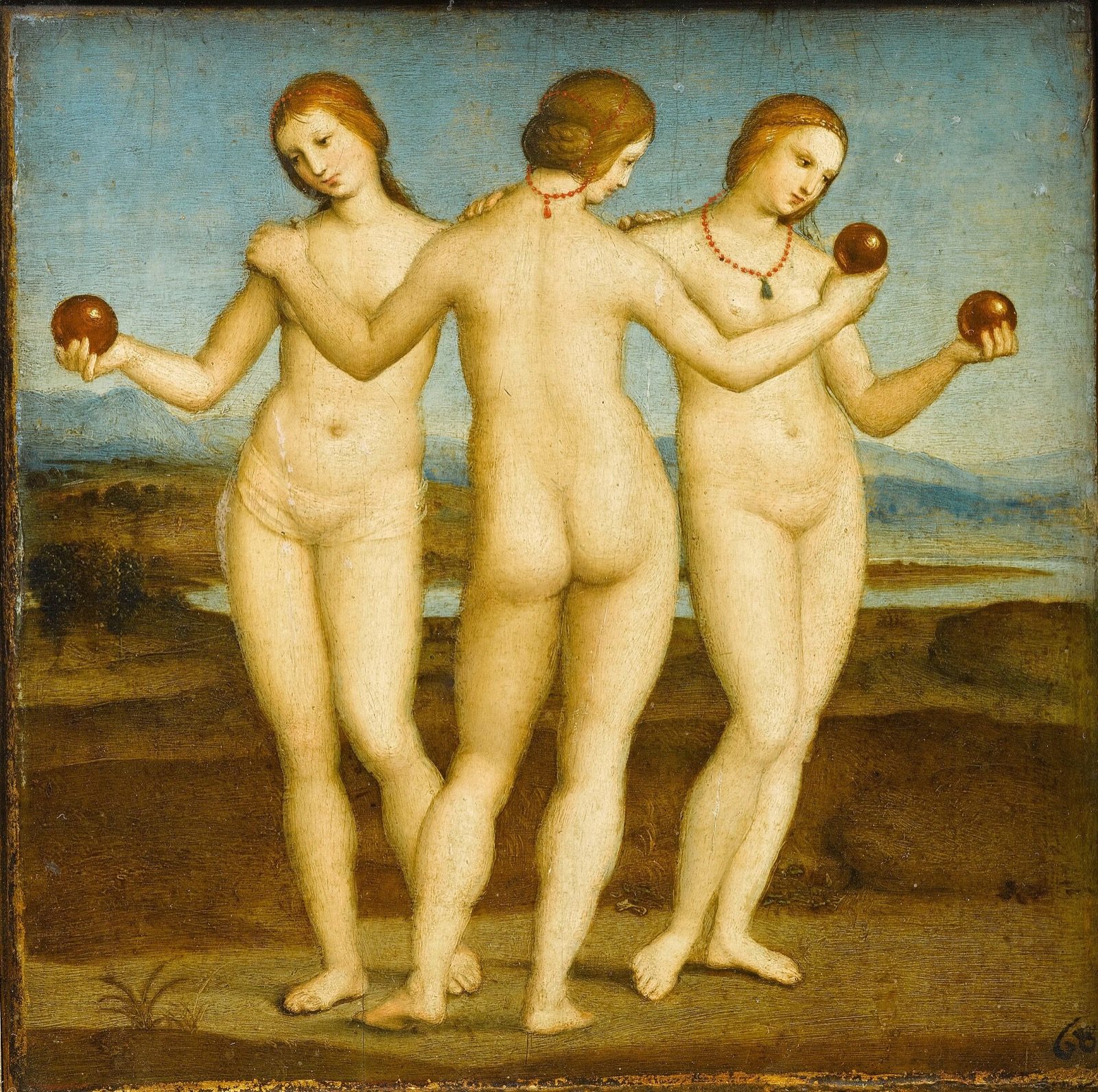 Chariterna i Rafaels målning Three Graces