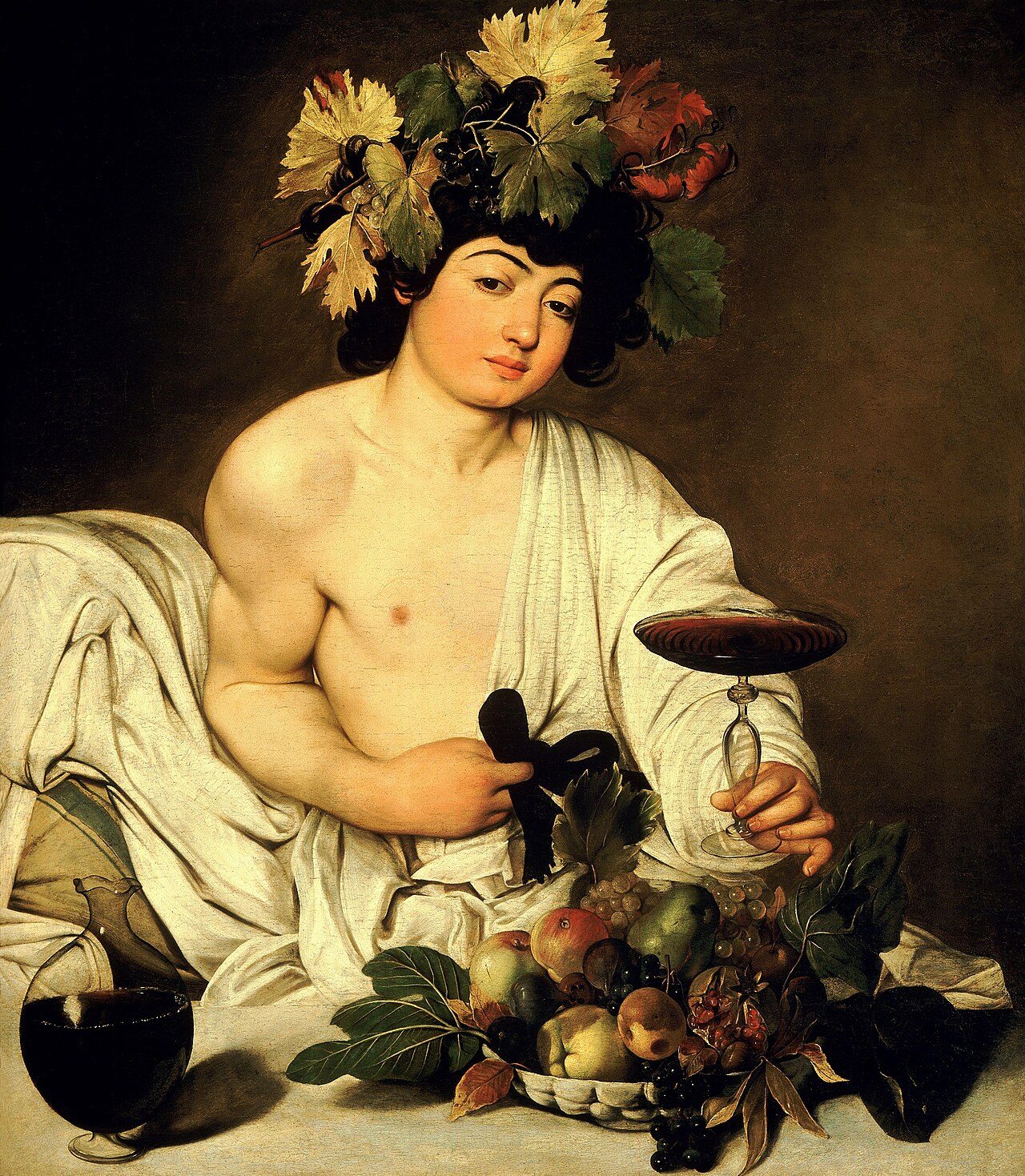 Dionysos som Bacchus i Caravaggios målning Bacchus