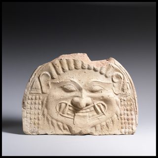 Terrakottaantefix med Medusas huvud från 500-talet före Kristus