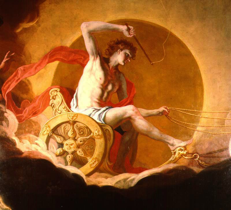 Helios på sin vagn i Hans Adam Weissenkirchers målning