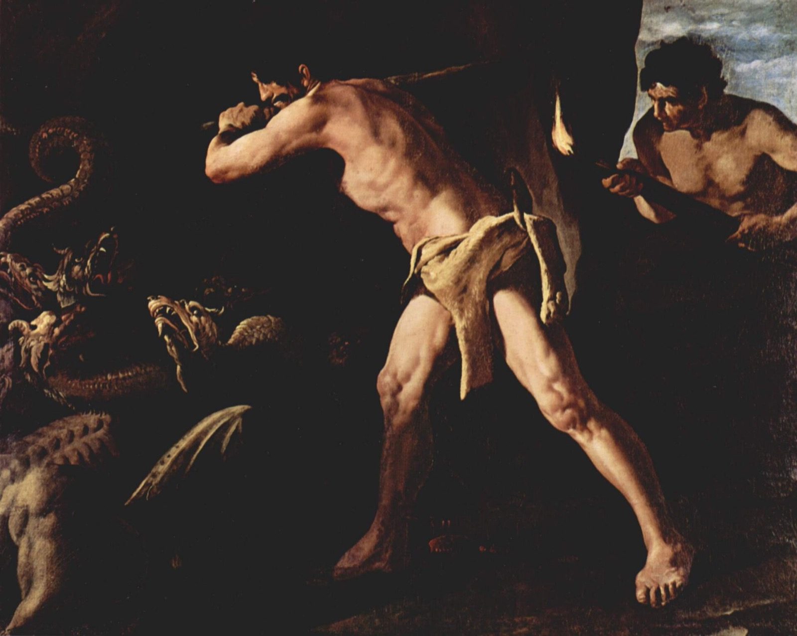 Herakles kämpar mot den lerneiska hydran i Francisco de Zurbaráns målning