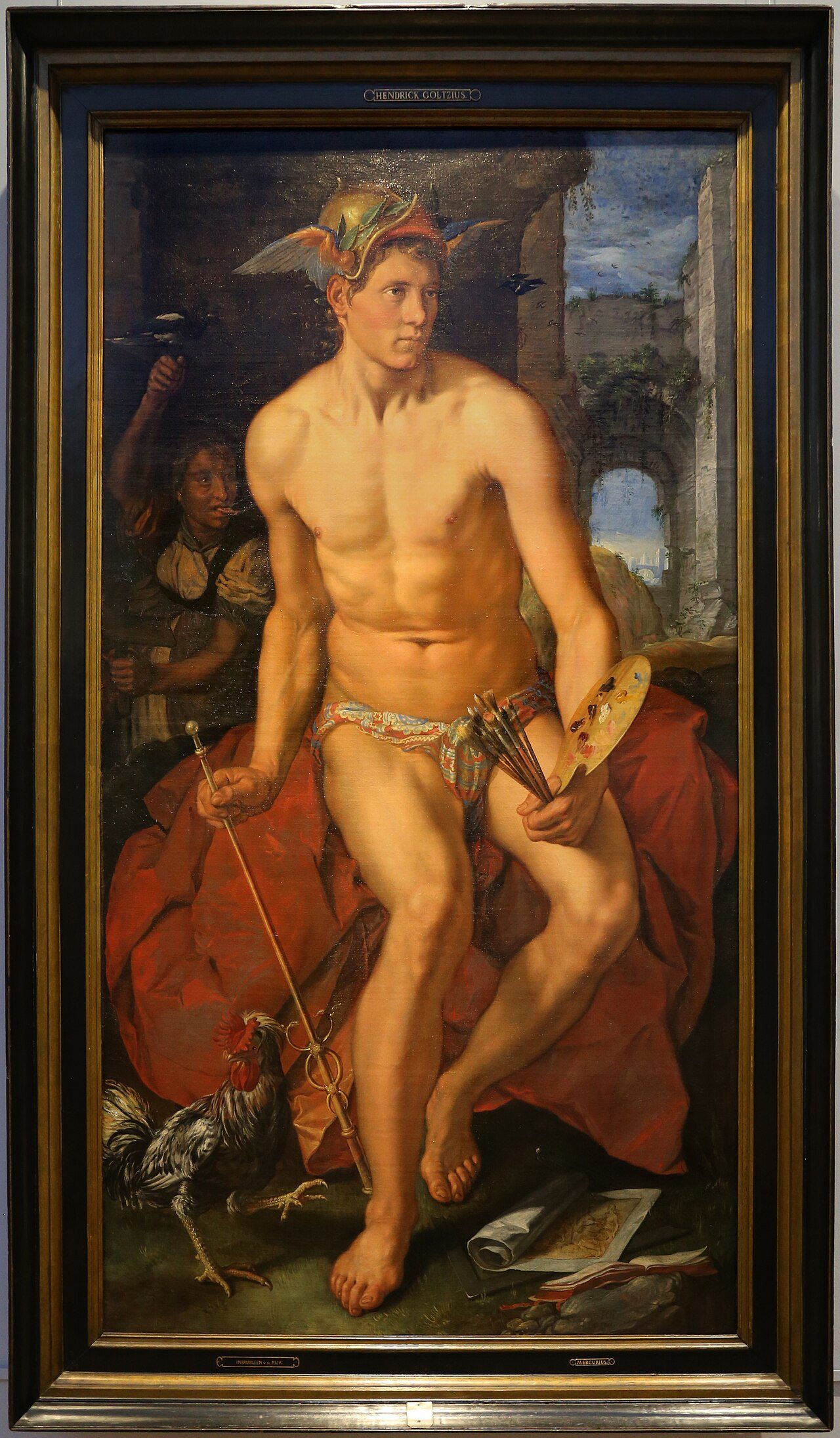 Hermes som Mercurius i Hendrick Goltzius målning Mercury