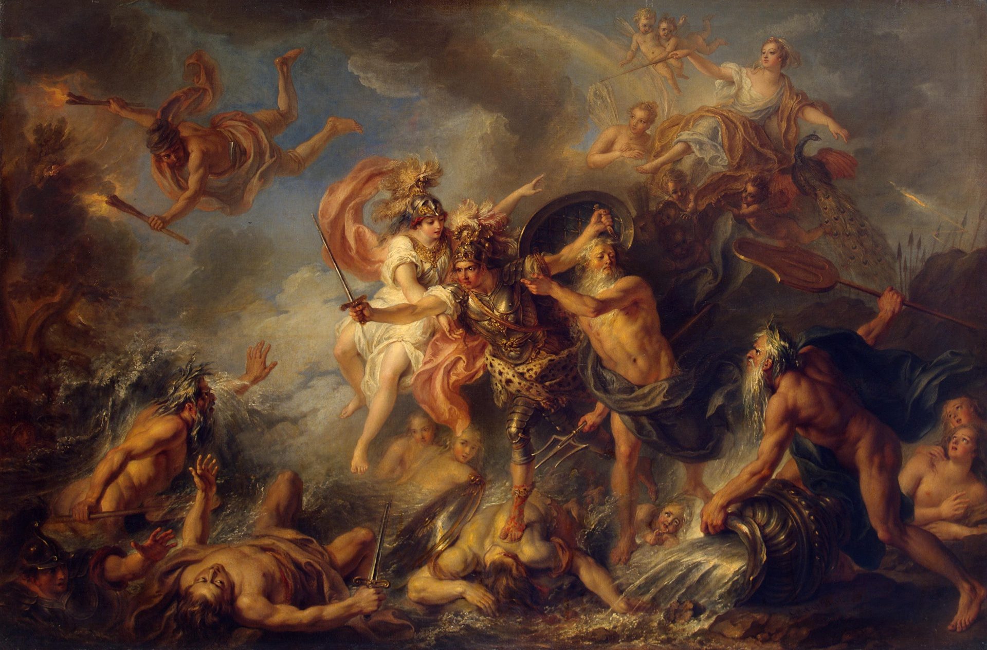 Charles-Antoine Coypels målning The Fury of Achilles