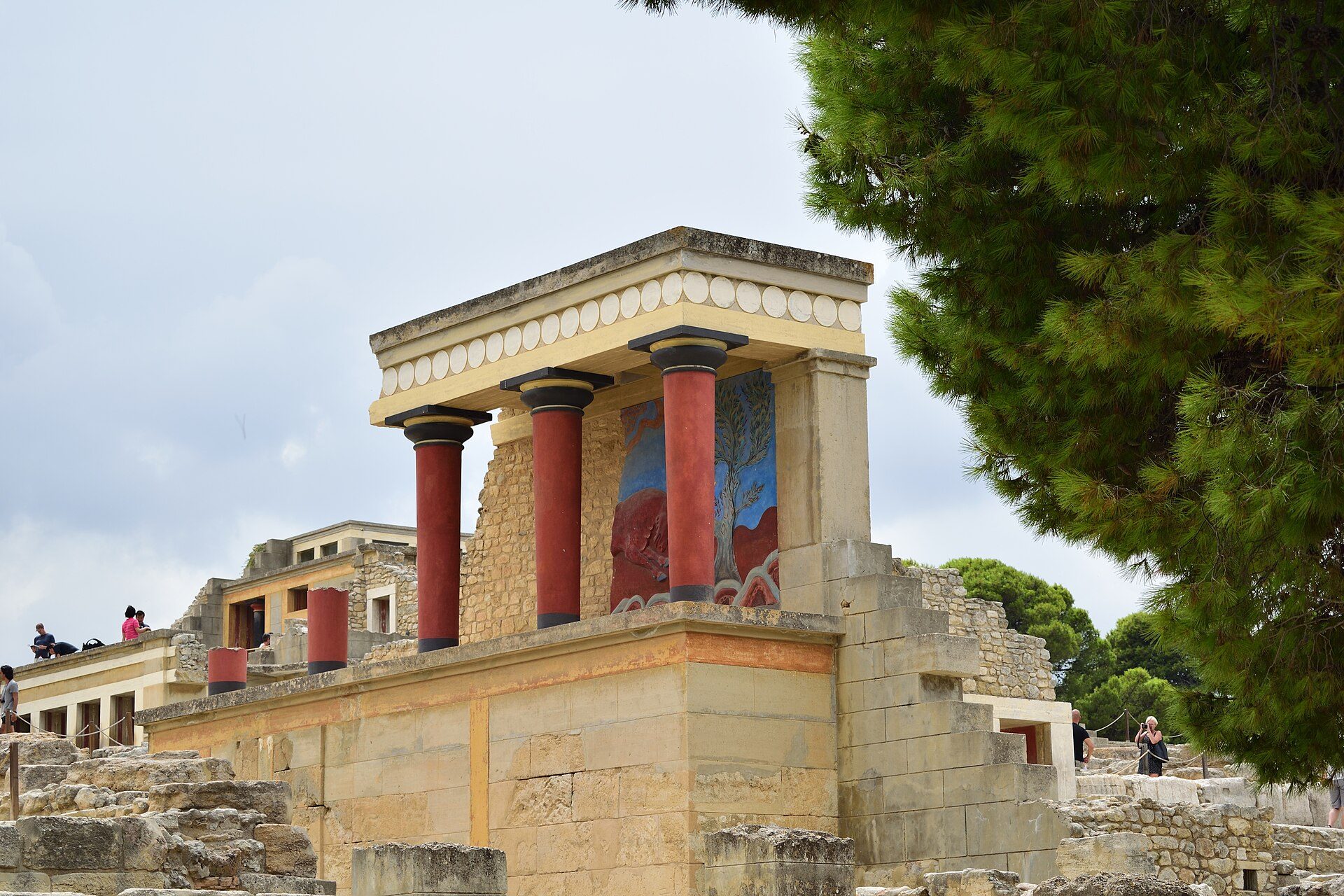 Knossos palats på Kreta, ett av de minoiska palatscentrumen