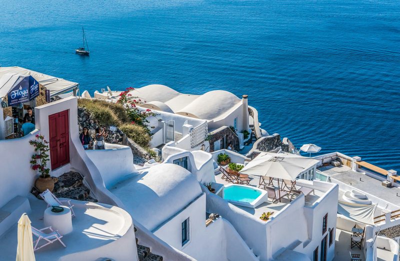 santorini stad
